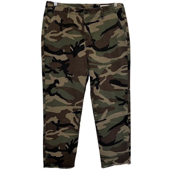 NEW Rag & Bone Camo Buckley Chino Crop Pants 28